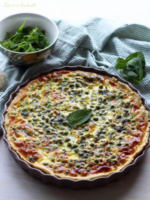 Recette Quiche aux petits pois, feta & menthe