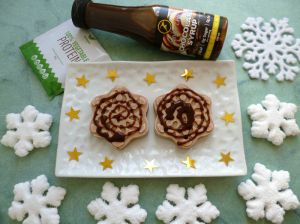 Recette Flocons de neige glacés végans cookies & cream nappés chocolat (hyperprotéiné, diététique, allégé, sans sucre ni beurre ni oeuf)