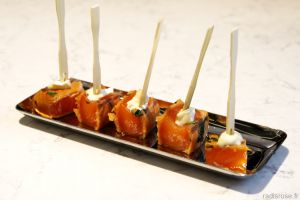 Recette Tataki de saumon au fromage bleu