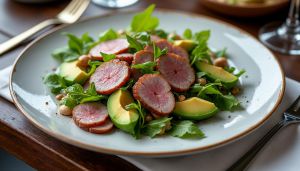Recette Découvrez la recette de salade de magret de canard fumé et avocat pour épater vos invités