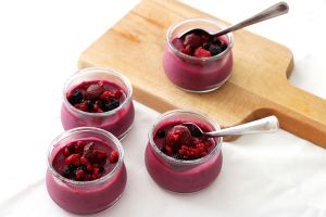 Recette Crèmes dessert aux fruits rouges (vegan)