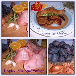 Recette Lapin aux quetsches, un plat original sucré/salé