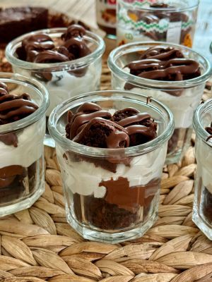 Recette Verrines brownie-nutella