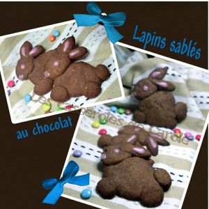 Recette Lapins sablés au chocolat (sans emporte pièce)