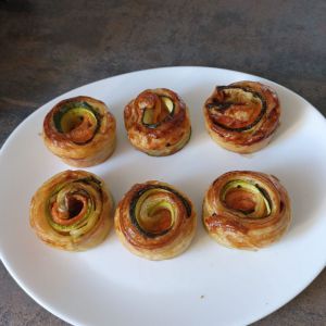 Recette Feuilletés courgette truite et carré frais au combi ninja