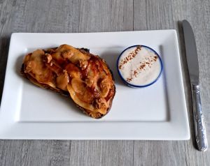 Recette Tartine aux pommes et spéculoos