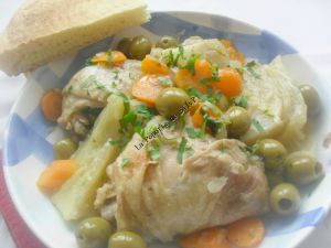 Recette Ragoût de poulet au fenouil et olives