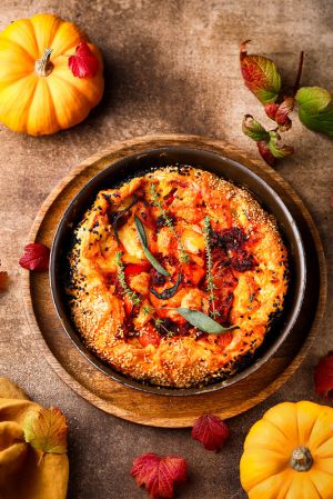 Recette Quiche à la courge et au chèvre