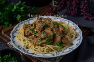 Recette Boeuf stroganoff facile