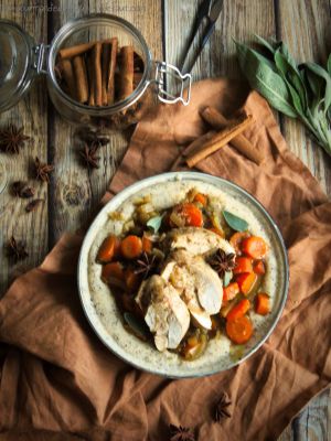 Recette Tajine de poulet au sirop d'érable et épices de noël