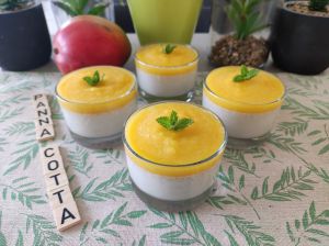 Recette Panna cotta au lait de coco & mangue