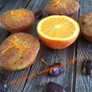 Recette Muffins à l'orange et aux dattes (sans œufs ni lait)