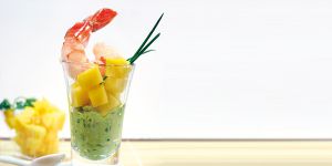 Recette Verrines d'avocat, mangue, crevettes