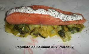 Recette Papillote de Saumon et Poireaux (cookeo)