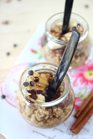 Recette Porridge épicé banane et caramel de coco {Vegan}