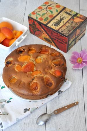 Recette Gâteau abricots fromage blanc