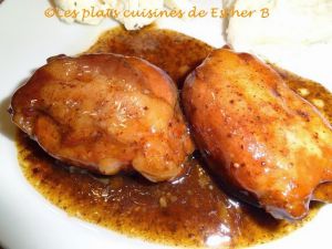 Recette Hauts de cuisses de poulet au sirop d'érable et au vinaigre balsamique (mijoteuse)