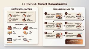 Recette Gâteau fondant chocolat marron : entre mousse et brownie