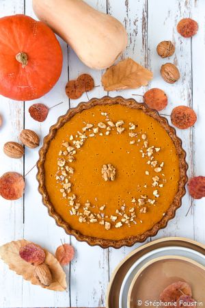 Recette Pumpkin pie, ou tarte à la courge sucrée végane