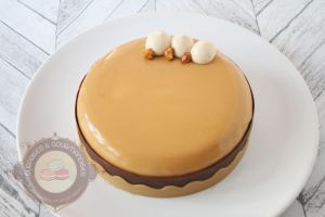 Recette Choc’carahuète (entremets chocolat, caramel et cacahuète )