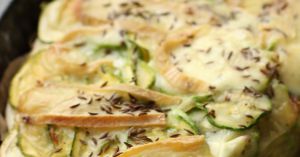Recette Tarte briochée courgette-munster au carvi
