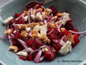 Recette Salade de betteraves rouges, feta et noix
