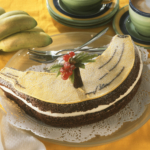 Recette Gâteau banane et chocolat en forme de banane