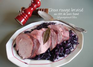 Recette Chou rouge braisé au rôti de porc fumé