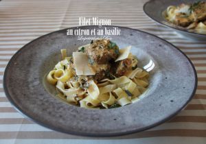 Recette Filet mignon au citron et au basilic