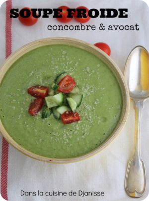 Recette Soupe froide concombre, avocat & graines de courge – Vegan