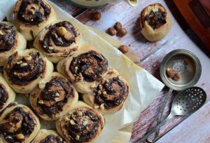 Recette Brioche roulée pâte à tartiner noisettes #sans beurre #sans lait