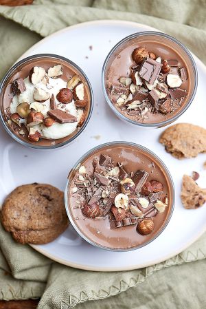 Recette Crèmes au chocolat et noisettes