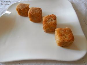 Recette Cubes de risotto panés (Cubes of breaded risotto)