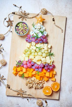 Recette Planche de fromages façon sapin de Noël