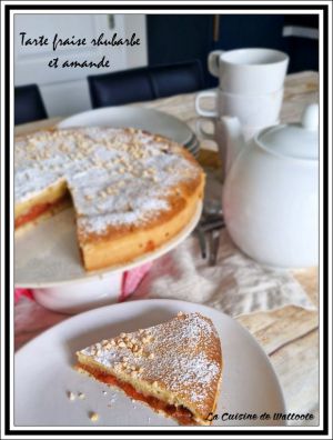 Recette Tarte fraise rhubarbe et amande