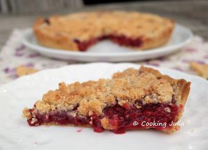 Recette Tarte crumble aux framboises