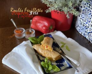 Recette Roulés feuilletés au poivron rouge, feta et paprika – une recette d’inspiration grecque