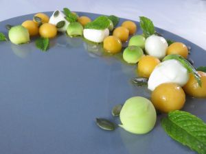 Recette Salade melon, mozza, avocat