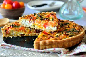 Recette Quiche à la tomate et au chèvre