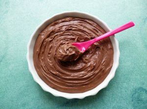 Recette Crème dessert chocolat noisette au soja et aux protéines de pois (diététique, allégée, vegan et très riche en fibres)