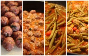 Recette Tajine de haricots verts et boulettes de viande