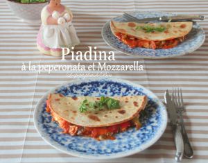 Recette Piadina à la peperonata et mozzarella