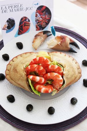 Recette Plateau de fruits de mer la perle de marie-jo, bouillon de crabe à la tokyoïte et beurre de crabe