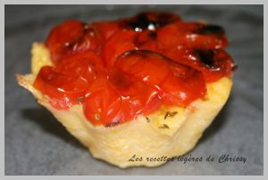 Recette Tartelette polenta tomate