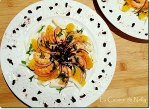 Recette Salade Orientale au Fenouil, Crevettes et Orange