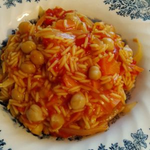 Recette #vegan Riz à la tomate et pois chiches