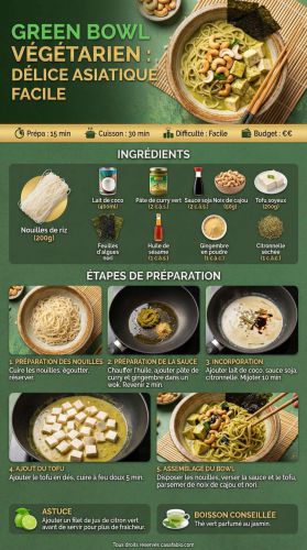 Recette Green Bowl Végétarien : délice Asiatique Facile