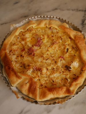 Recette Tarte chou fleur, bacon et polenta