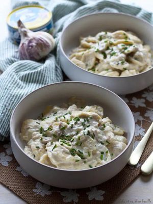 Recette Pâtes crémeuses au thon