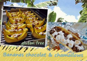 Recette Papillotes aux bananes, chocolat et guimauve (chamallows)
